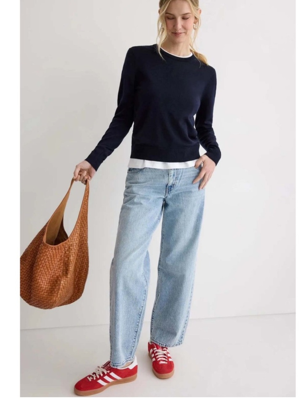 Levi's Premium Baggy Dad Jeans Light Wash Denim Womens Size 28